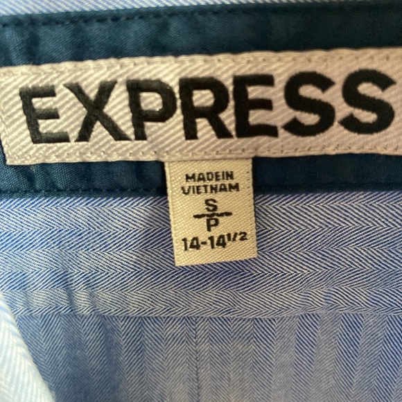 Men’s Express blue long sleeve button down size Small. - Picture 4 of 4